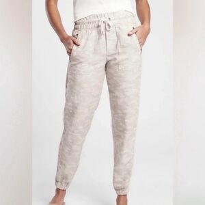 ATHLETA CABO TIDE LINEN JOGGER PANTS size 6 petite